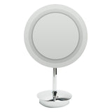 ALFI Brand ABM9FLED-PC Polished Chrome Tabletop Round 9" 5x Magnifying Cosmetic Mirror with Light