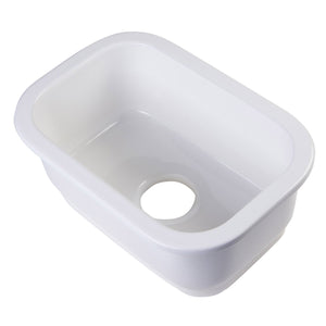 ALFI AB1218 Small Rectangle Fireclay Undermount or Drop-in Prep / Bar Sink