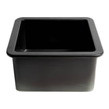 ALFI Brand ABF1818S-BM Black Matte Square 18" x 18" Undermount/Drop in Fireclay Prep Sink