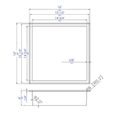 ALFI ABN1616-PSS 16 x 16 Polished Stainless Steel Square Single Shelf Bath Shower Niche