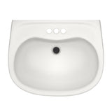 TOTO LHT242.4G#11 Prominence Oval Wall-Mount Bathroom Sink with Shroud for 4" Center Faucets, Colonial White