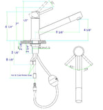 ALFI AB2025-PSS Solid Polished Stainless Steel Pull Out Single Hole Faucet