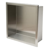 ALFI ABN1212-BSS Brand 12 x 12 Brushed Stainless Steel Square Single Shelf Bath Shower Niche