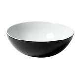 ALFI Brand ABC906 Black & White Modern 15" Round Vessel Above-Mount Ceramic Sink