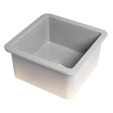 ALFI Brand ABF1818S-GM Gray Matte Square 18" x 18" Undermount/Drop In Fireclay Prep Sink