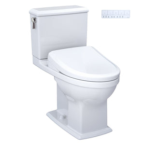 TOTO WASHLET+ Connelly Two-Piece Elongated Dual Flush 1.28 and 0.9 GPF Toilet and Classic WASHLET S7 Classic Bidet Seat, Cotton White - MW4944724CEMFG#01