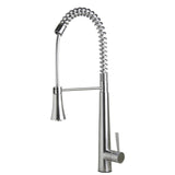 ALFI AB2039S Stainless Steel Commercial Spring Faucet with Pull Down Shower Spray