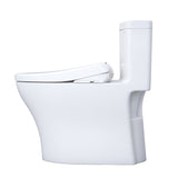 TOTO MW6464726CEMFGN#01 WASHLET+ Aquia IV One-Piece Dual Flush Toilet with S7 Electric Bidet Seat, Cotton White