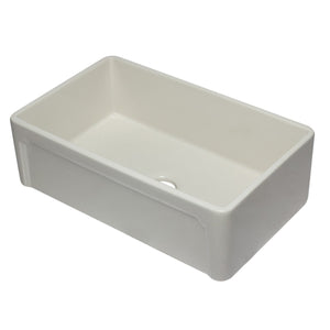 ALFI AB3320SB-B 33 inch Biscuit Reversible Single Fireclay Farmhouse Sink