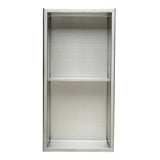 ALFI ABN1224-BSS 12 x 24 Brushed Stainless Steel Vertical Double Shelf Bath Shower Niche