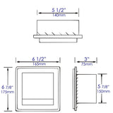 ALFI Brand ABTPC77-W White Modern Matte Stainless Steel Recessed Toilet Paper Holder with Cover