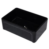 ALFI AB3020SB-BG 30 inch Black Reversible Single Fireclay Farmhouse Kitchen Sink