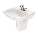 TOTO LHT242.4G#11 Prominence Oval Wall-Mount Bathroom Sink with Shroud for 4" Center Faucets, Colonial White