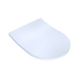 TOTO SS247R#01 SoftClose Slim D-Shape Non-Slamming Seat and Lid for RP Wall-Hung Toilet, Cotton White