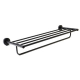 ALFI Brand AB9538-BM Black Matte 26" Towel Bar & Shelf