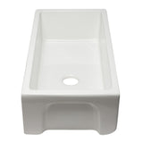 ALFI AB3618HS-W 36 inch White Smooth / Fluted Single Bowl Fireclay Farm Sink