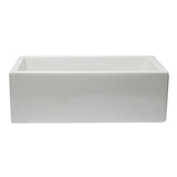 ALFI AB3018HS-W 30 inch White Smooth / Fluted Single Bowl Fireclay Farm Sink