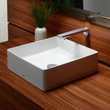 TOTO LT574#01 Arvina Square Vessel Fireclay Bathroom Sink, Cotton White