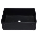 ALFI AB3020SB-BM 30 inch Black Reversible Single Fireclay Farmhouse Kitchen Sink