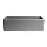 ALFI Brand ABF3618-GM Gray Matte Smooth Apron 36" x 18" Single Bowl Fireclay Farm Sink