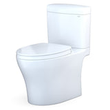 TOTO MS436124CEMFGN#01 Aquia IV Cube Two-Piece Elongated Dual Flush Universal Height Toilet - Cotton White