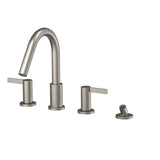 TOTO TBG11202UA#BN GF Two Lever Handle Deck-Mount Roman Tub Filler Trim with Handshower, Brushed Nickel