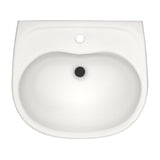 TOTO LHT241G#11 Supreme Oval Wall-Mount Bathroom Sink with Shroud for Single Hole Faucets, Colonial White