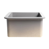 ALFI Brand ABF1818S-GM Gray Matte Square 18" x 18" Undermount/Drop in Fireclay Prep Sink