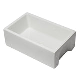 ALFI AB3018HS-W 30 inch White Smooth / Fluted Single Bowl Fireclay Farm Sink