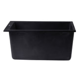 ALFI AB1720UM-BLA Black 17" Undermount Rectangular Granite Composite Prep Sink