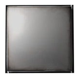 ALFI Brand 16" x 16" Black Matte Stainless Steel Square Single Shelf Bath Shower Niche