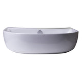 ALFI Brand AB110 20" White D-Bowl Porcelain Wall Mounted Bath Sink