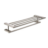 ALFI Brand AB9564-BN Brushed Nickel 26 inch Towel Bar and Shelf Bathroom Accessory