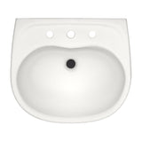 TOTO LHT241.8G#11 Supreme Oval Wall-Mount Bathroom Sink with Shroud for 8" Center Faucets, Colonial White