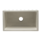 ALFI AB3018HS-B 30 inch Biscuit Smooth / Fluted Single Bowl Fireclay Farm Sink