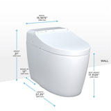 TOTO MS922CUMFG#01 WASHLET G450 Smart Toilet with Integrated Bidet Seat, Cotton White