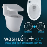 TOTO MS776124CEFG#01 Drake Two-Piece 1.28 GPF Toilet with SoftClose Seat, Washlet+ Ready