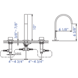 ALFI Brand AB1336-BN Brushed Nickel Gooseneck Widespread Bathroom Faucet