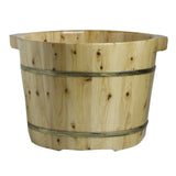 ALFI Brand AB6604 Round Wooden Cedar Foot Soaking Tub