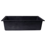 ALFI AB3020DI-BLA Black 30" Drop-In Single Bowl Granite Composite Kitchen Sink