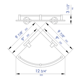 ALFI AB9546 Polished Chrome Corner Mounted Glass Shower Shelf Bathroom Accessory