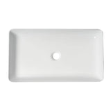 ALFI Brand ABC902-W White 24" Modern Rectangular Above-Mount Ceramic Sink