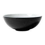 ALFI Brand ABC906 Black & White Modern 15" Round Vessel Above-Mount Ceramic Sink