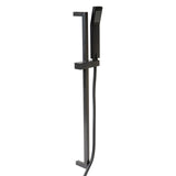 ALFI Brand AB7606-BM Black Matte Square Sliding Rail Hand Shower Set