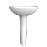 TOTO LPT241.4G#01 Supreme Oval Pedestal Bathroom Sink with CEFIONTECT for 4" Center Faucets, Cotton White