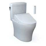 TOTO MW4363084CEMFGN#01 WASHLET+ Aquia IV Cube Two-Piece Elongated Dual Flush Toilet with C5 Bidet Seat