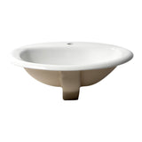 ALFI Brand ABC802 White Modern 21" Round Drop-in Ceramic Sink with Faucet Hole