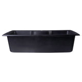 ALFI AB3520DI-BLA Black 35" Drop-In Single Bowl Granite Composite Kitchen Sink