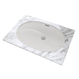 TOTO LT546G#11 Oval Undermount Bathroom Sink with CEFIONTECT, Colonial White