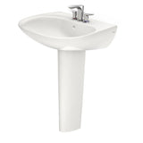 TOTO LPT242.4G#11 Prominence Oval Pedestal Bathroom Sink for 4" Center Faucets, Colonial White